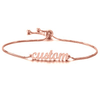 Adjustable Slider Name Bracelet in Sterling Silver