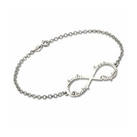 Personalized Sterling Silver Infinity Bracelet