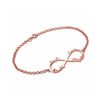 Personalized Sterling Silver Infinity Bracelet