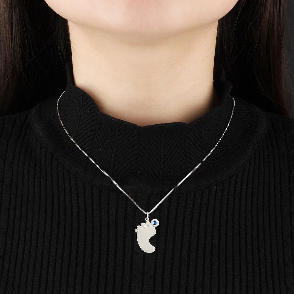 Custom Baby Feet Necklace