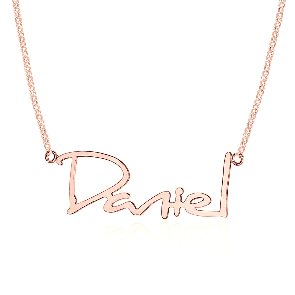 Sterling Silver Handwritten Name Necklace