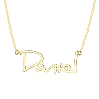 Sterling Silver Handwritten Name Necklace
