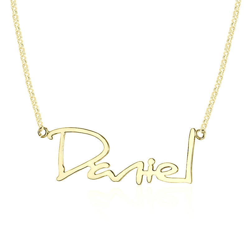 Sterling Silver Handwritten Name Necklace