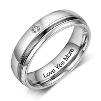 I Love You Most Engraved Couple Ring