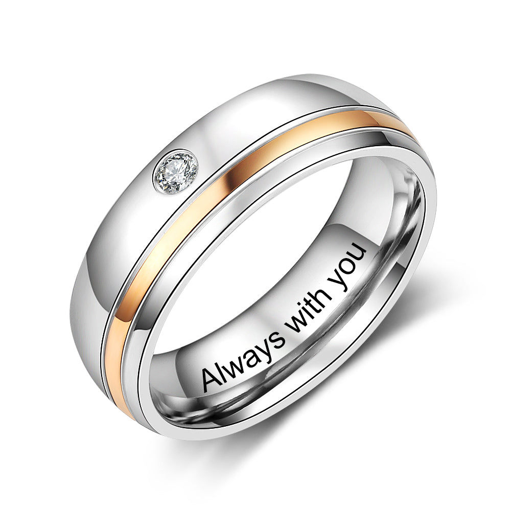 I Love You Most Engraved Couple Ring