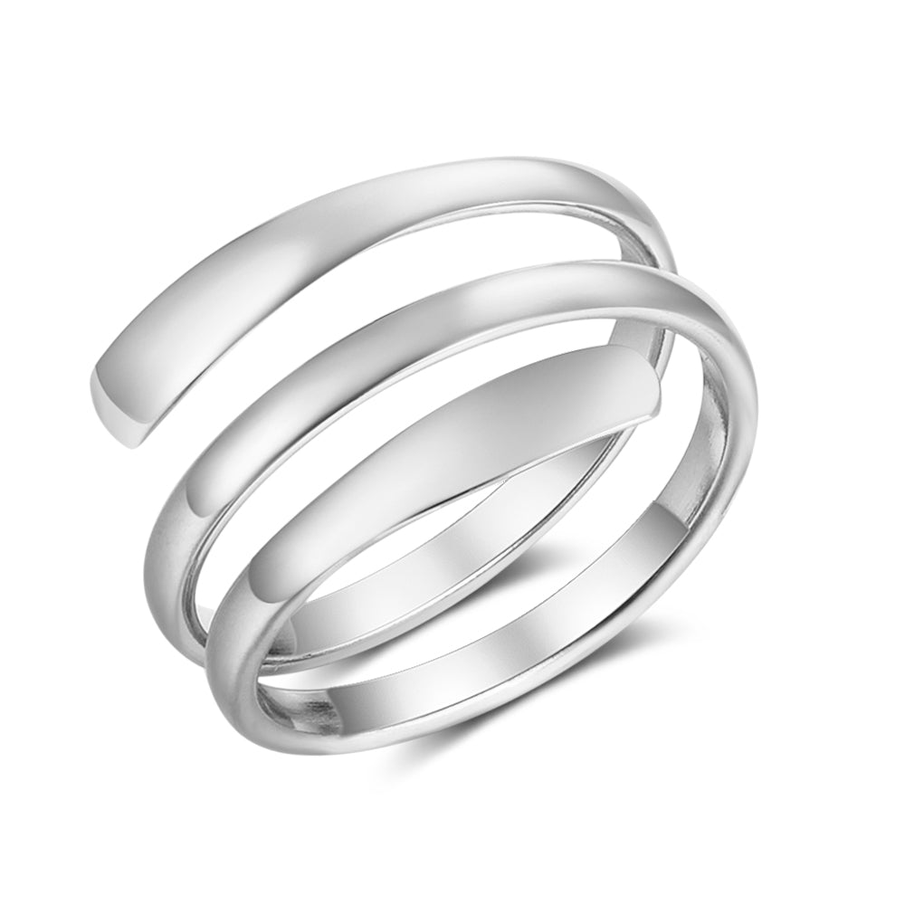 Engraved Two Name Wrap Ring