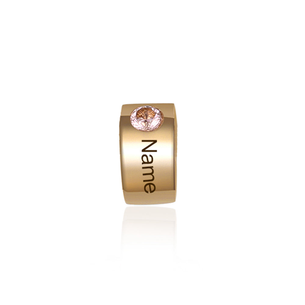 Personalized Engraved Name Bead Charm