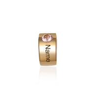 Personalized Engraved Name Bead Charm