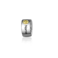 Personalized Engraved Name Bead Charm
