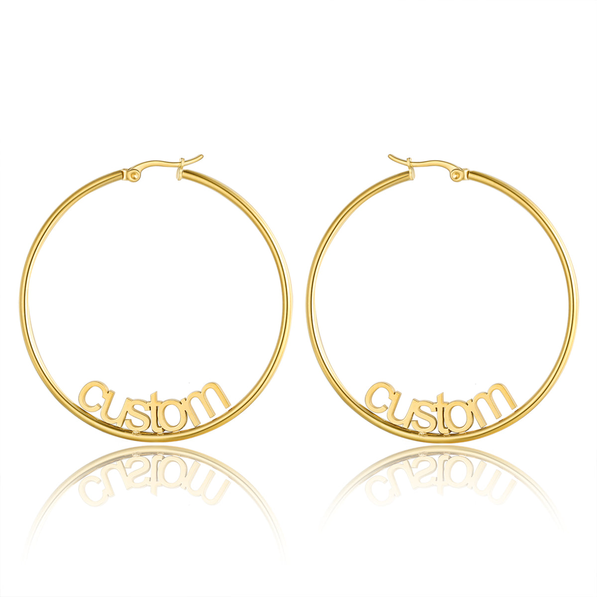 Personalized Name Hoop Earrings