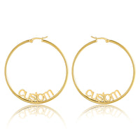 Personalized Name Hoop Earrings