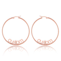 Personalized Name Hoop Earrings