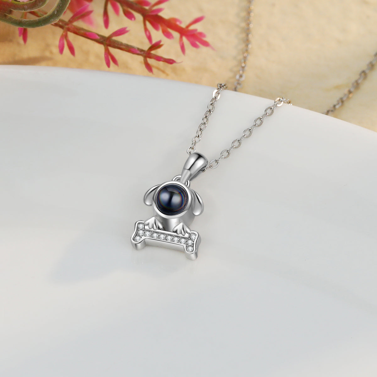 Puppy Photo Projection Necklace
