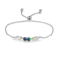 Wave Birthstone Chain Bracelet