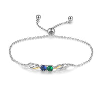 Wave Birthstone Chain Bracelet