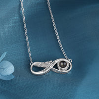 Forever Love Infinity Photo Projection Necklace