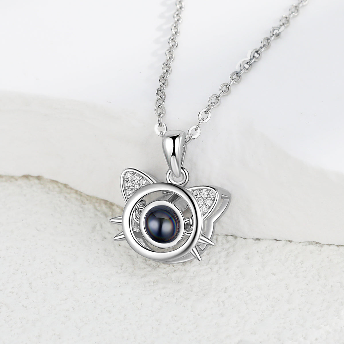 Cat Ears Photo Projection Necklace