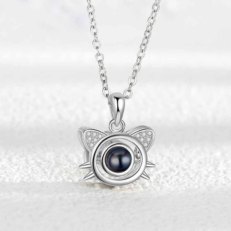 Cat Ears Photo Projection Necklace