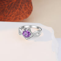 Infinity Twist Birthstone Ring