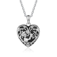Father and Child Heart Photo Locket Necklace