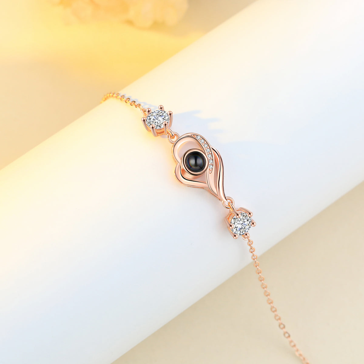 Delicate Photo Projection Chain Bracelet