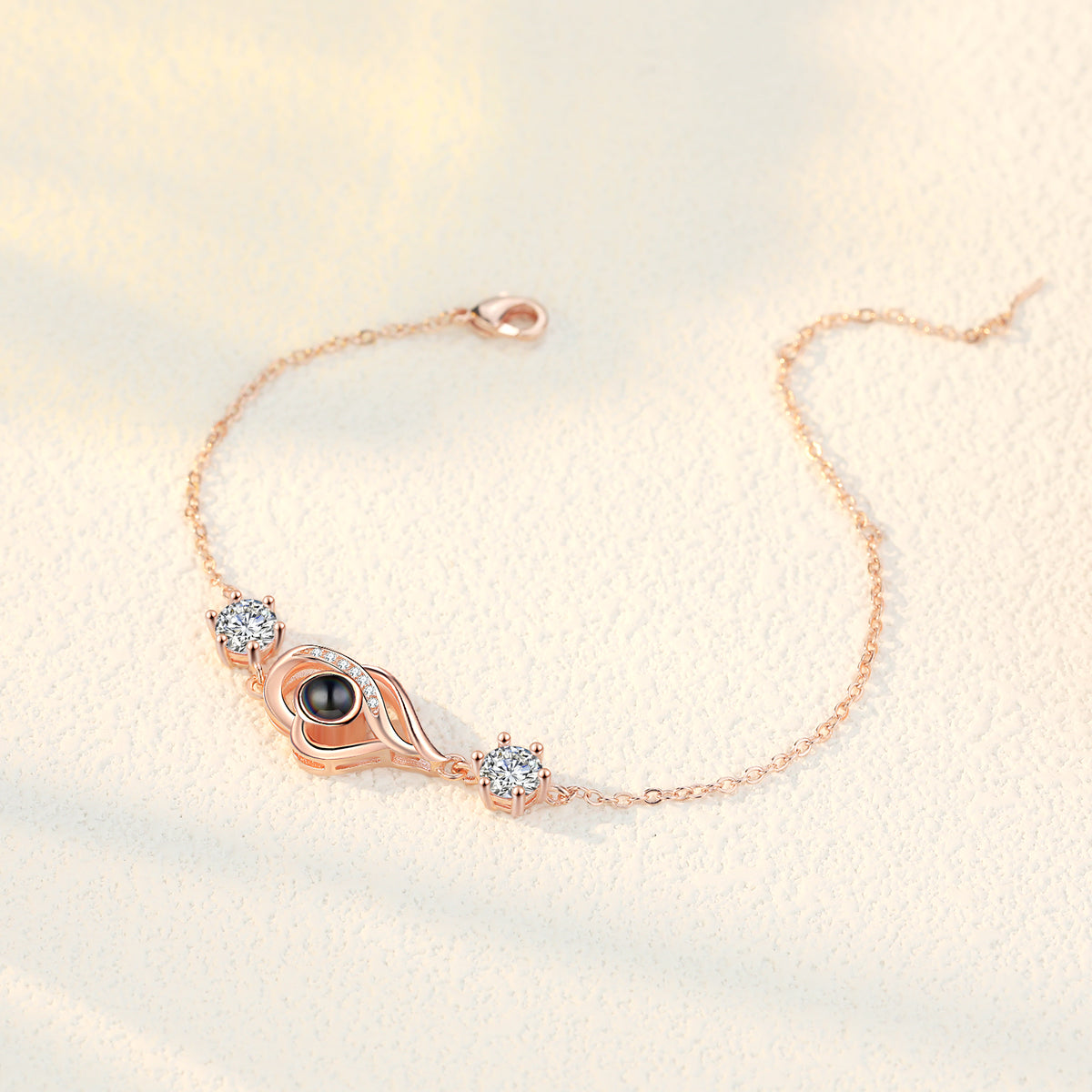 Delicate Photo Projection Chain Bracelet
