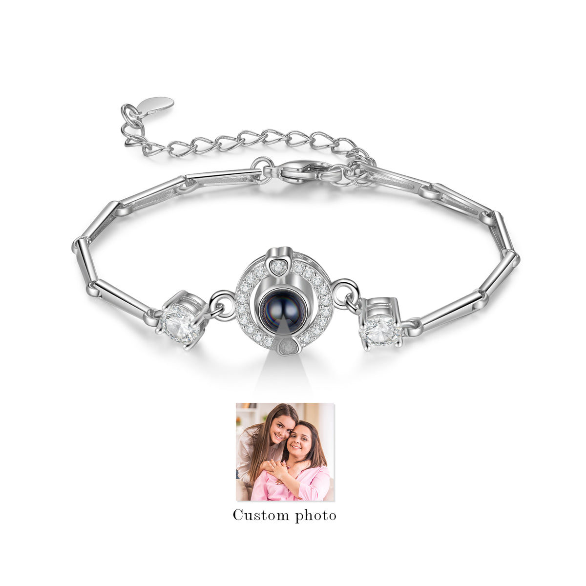 Halo Photo Projection Link Bracelet