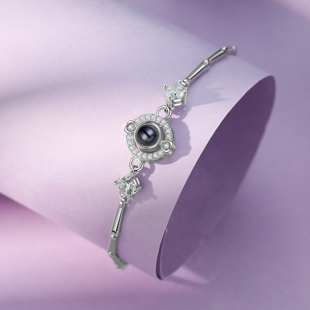 Halo Photo Projection Link Bracelet