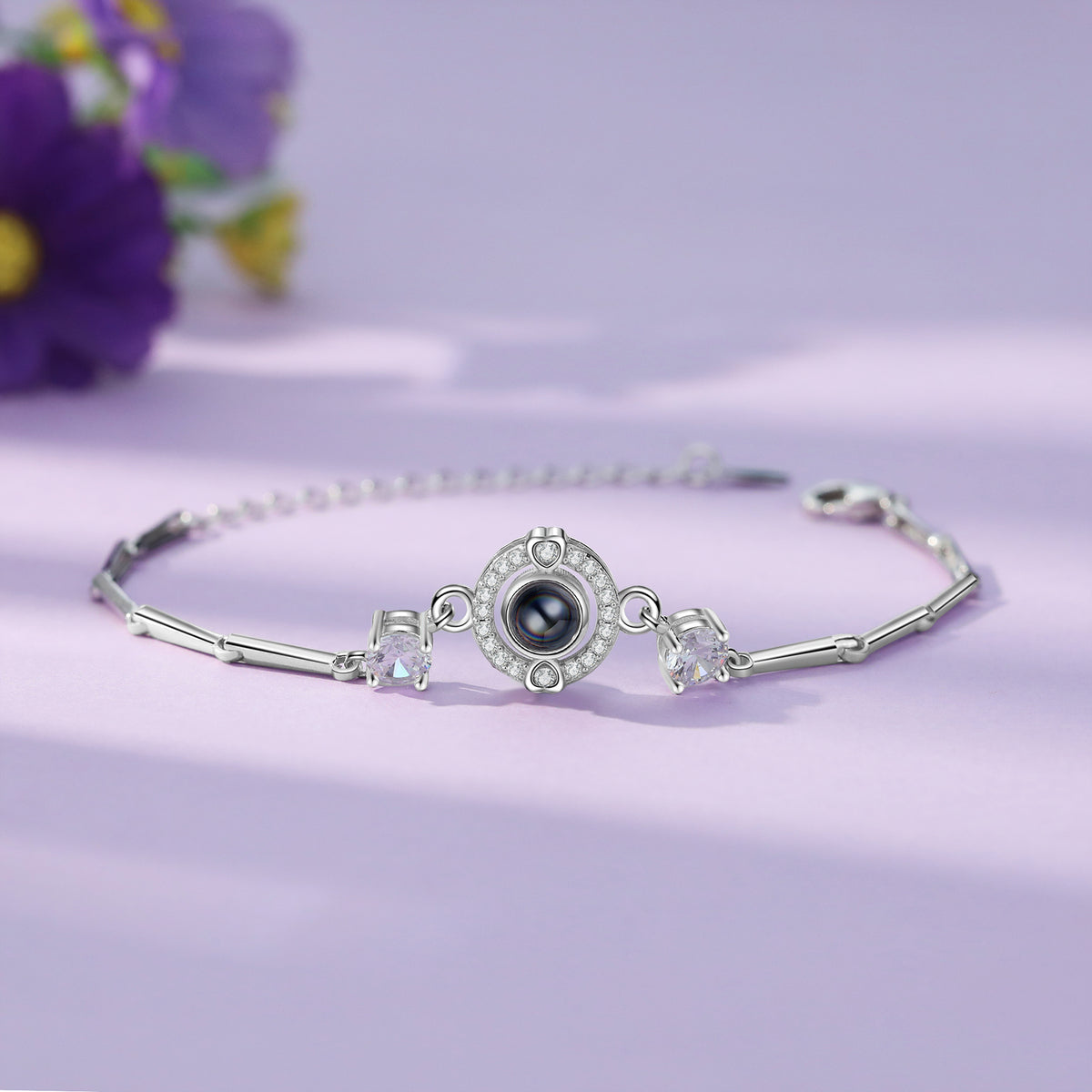 Halo Photo Projection Link Bracelet