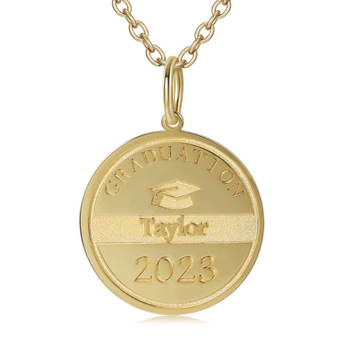 Graduation Coin Name Necklace