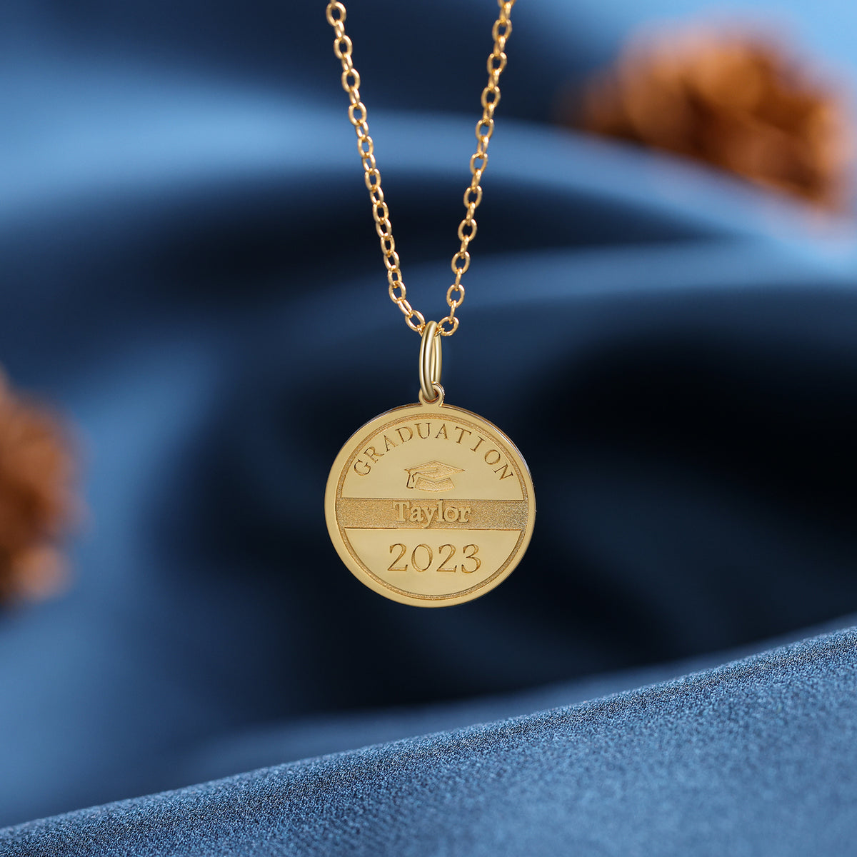 Graduation Coin Name Necklace