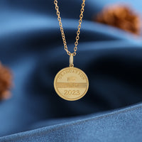 Graduation Coin Name Necklace