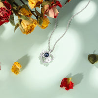 Floral Heart Photo Projection Necklace
