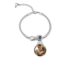 Infinity Photo Projection Couple Bracelet Set