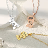 Initial Letter Graduation Cap Name Necklace