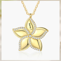 Star Flower Name Necklace, 1 to 5 Names