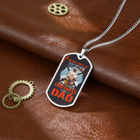 Dad Color Photo Dog Tag Necklace