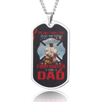 Dad Color Photo Dog Tag Necklace