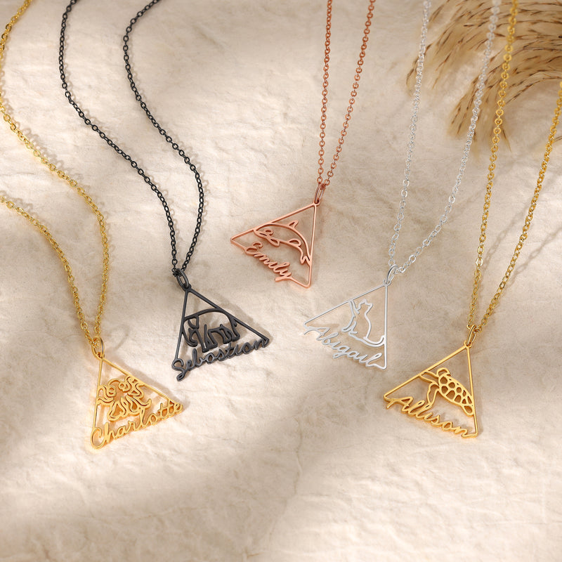 Custom Name Animal Necklace