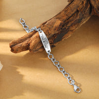 Men's Figaro Chain Photo and Name ID Bracelet