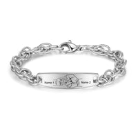 Men's Chunky Cable Chain Photo and Name ID Bracelet