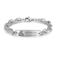 Men's Chunky Cable Chain Photo and Name ID Bracelet