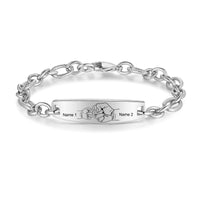 Men's Cable Chain Photo and Name ID Bracelet