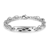 Men's Fishing Family Name Cable Chain Bracelet