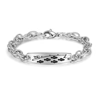 Men's Fishing Family Name Cable Chain Bracelet
