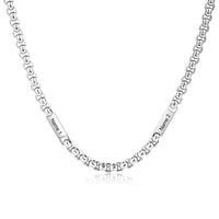Men's Name Bar Link Chain Necklace