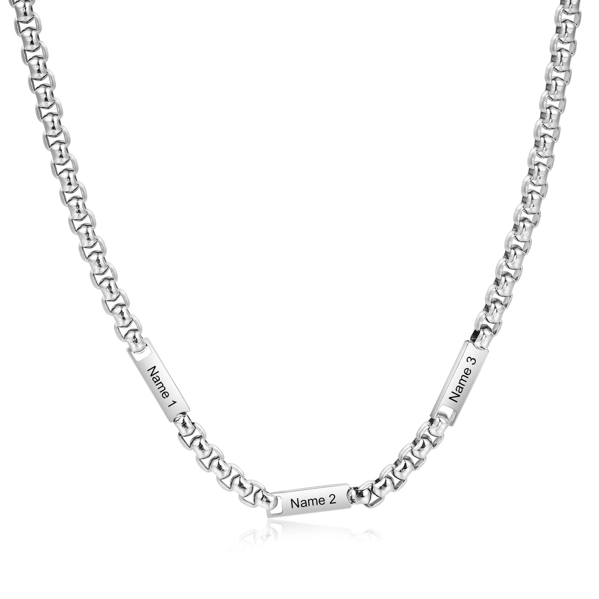 Men's Name Bar Link Chain Necklace