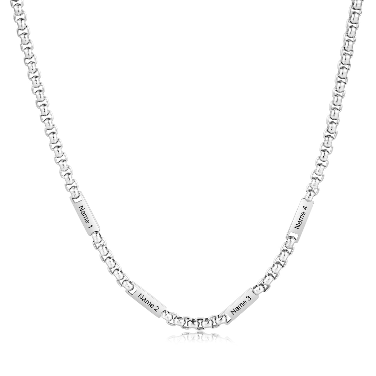 Men's Name Bar Link Chain Necklace