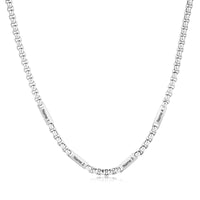 Men's Name Bar Link Chain Necklace