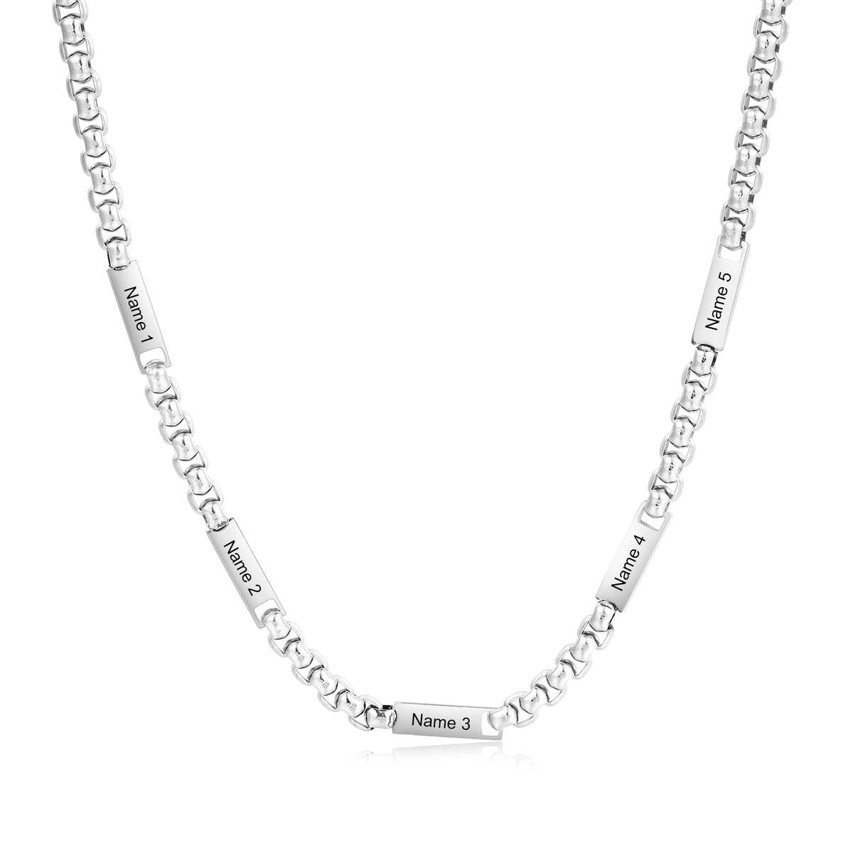Men's Name Bar Link Chain Necklace